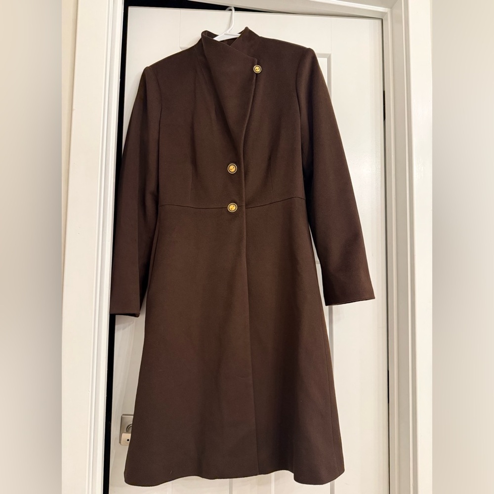 St. John Brown Coat 100% wool